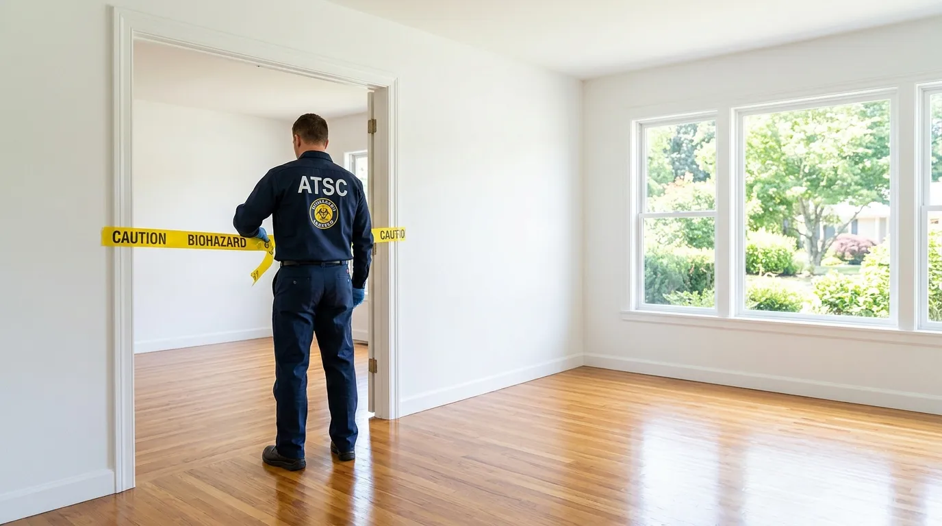 Certified biohazard cleanup crew performing Decomposition Cleanup in Somerton