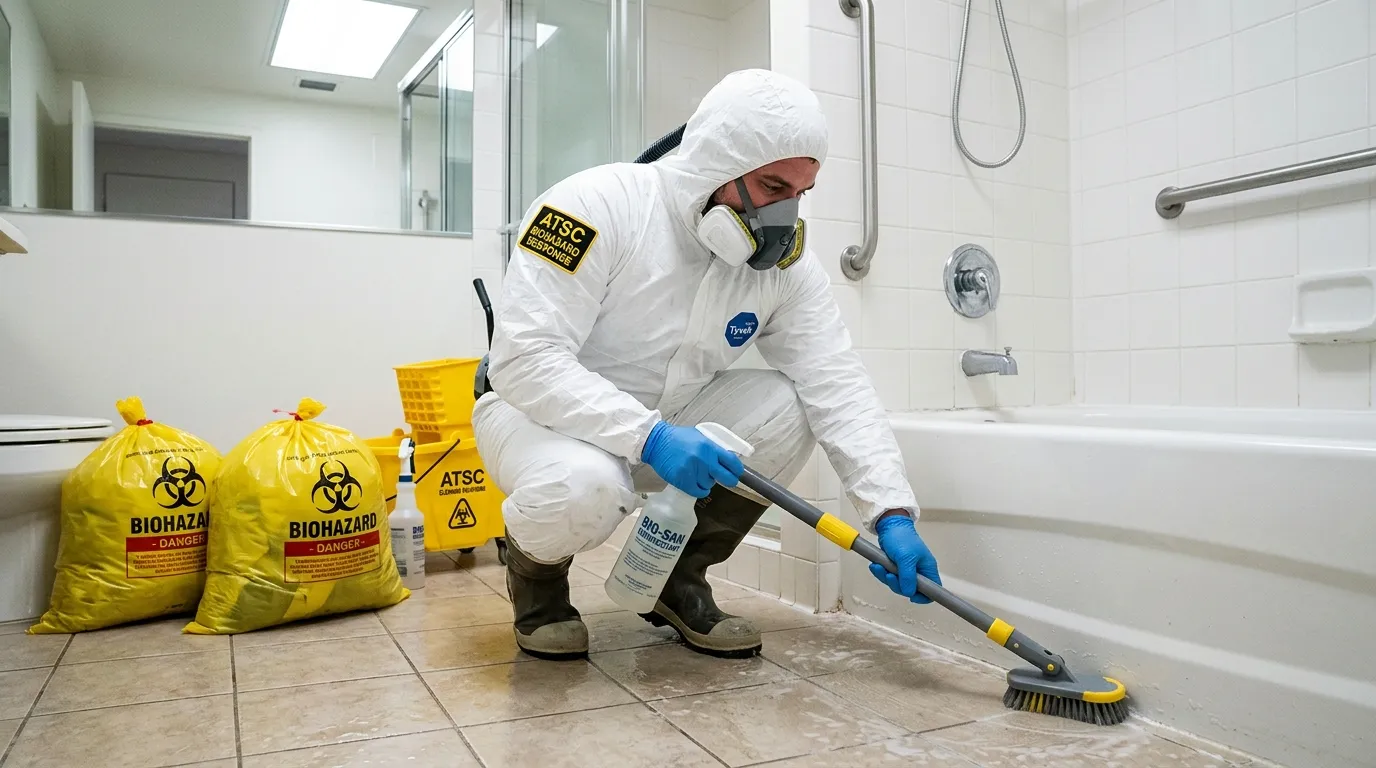 Decontamination equipment deployed for Blood Cleanup in Somerton